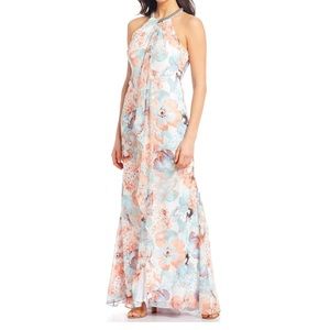 NWT Calvin Klein beaded halter neck maxi dress - size 16